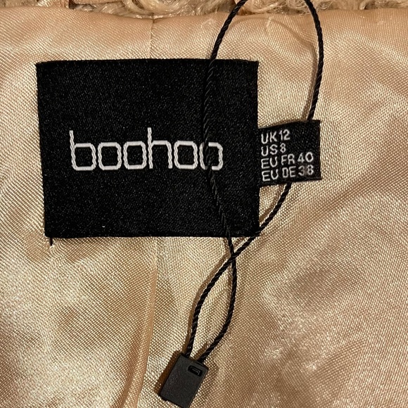 TEDDY FAUX AVIATOR JACKET size 8 oversized like new - Picture 10 of 11